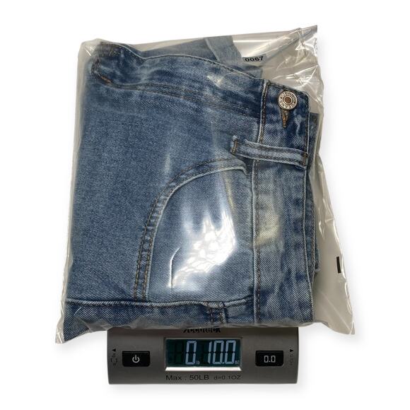 Shein Women’s Small Light Blue Wash Rolled Hem Basic Denim Shorts - Picture 6 of 6